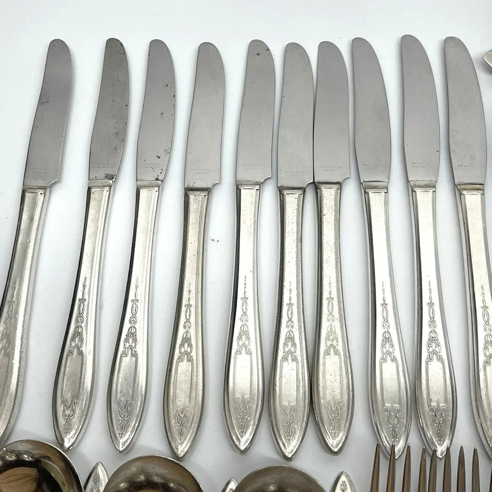 Wm A‎ Rogers Debutante Grandeur Princess by Oneida Silverplate Flatware 34 piece